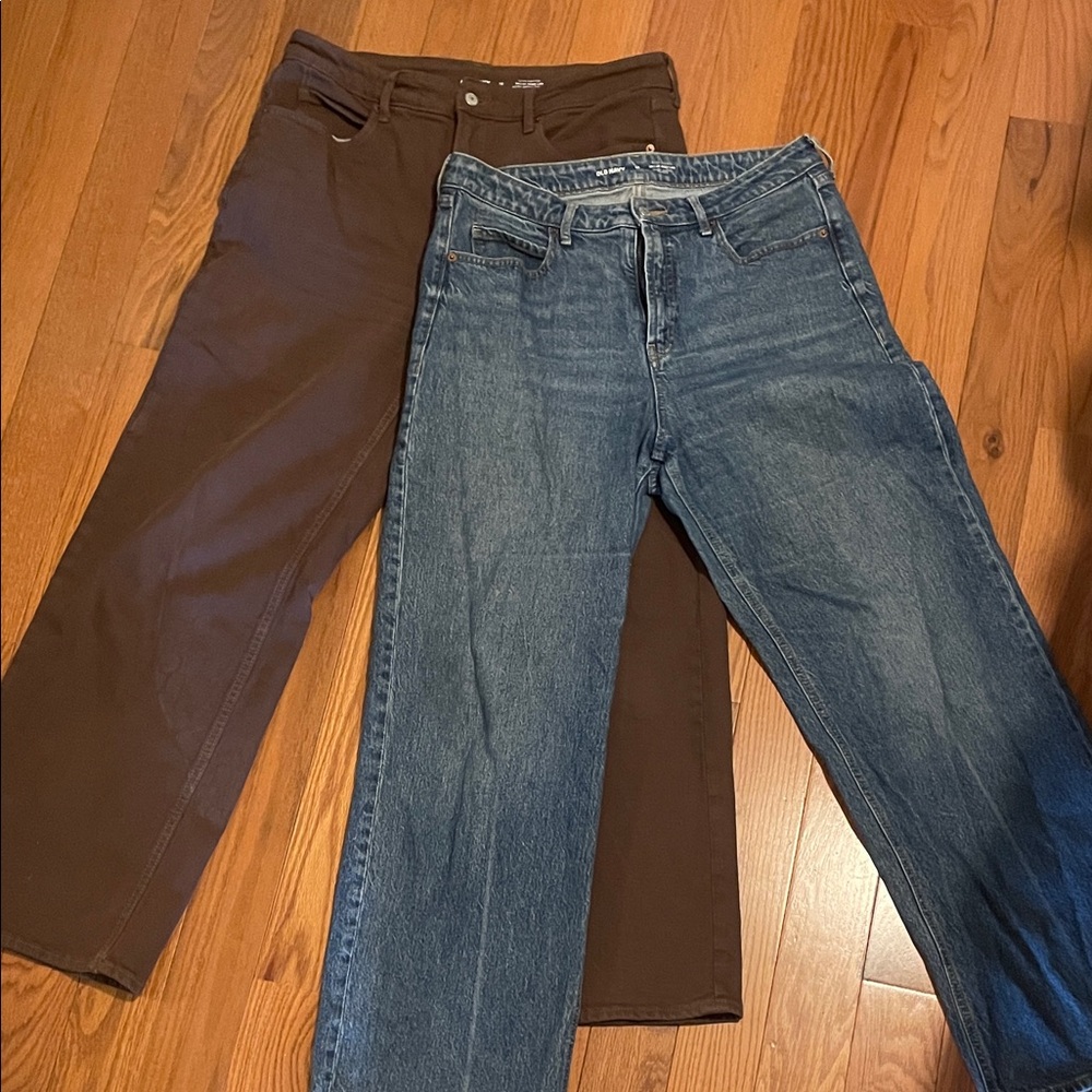 Extra high rise sky-hi wide leg jean bundle - Old Navy - 12